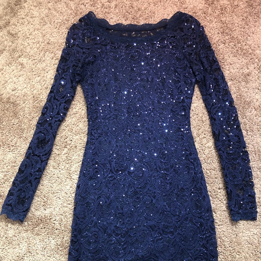 Sequins blue dress size small